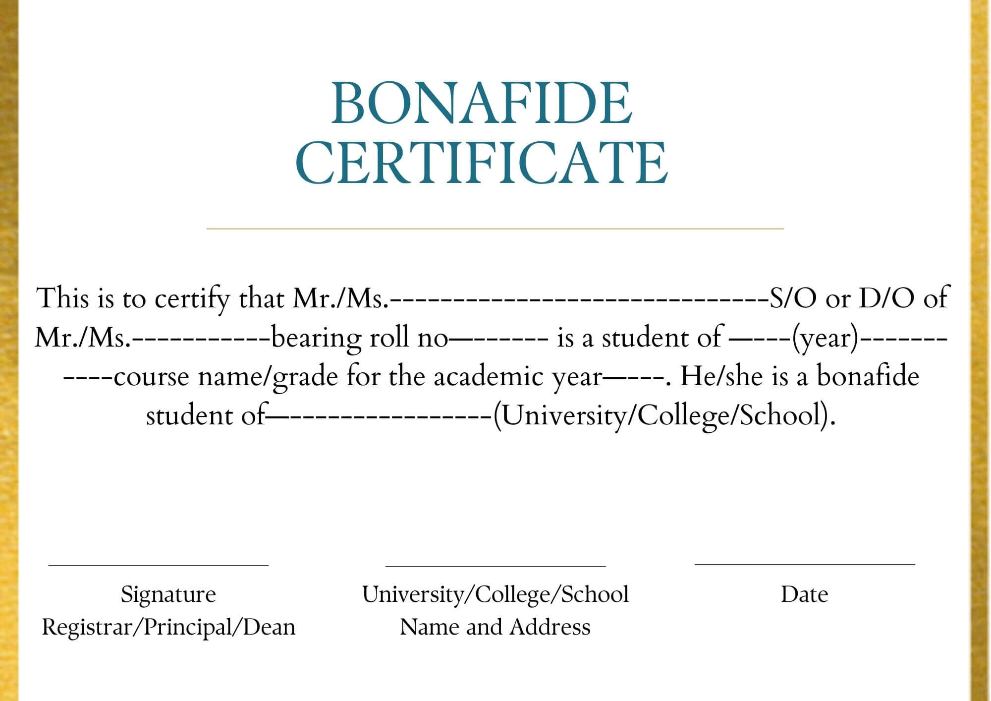 Certificate For School Project Project Certificate Format 51 OFF